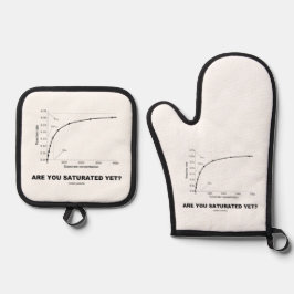 Bist du schon gesättigt? Chemie Humor Ofenhandschuh & Topflappen-Set
