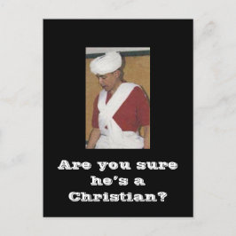 Bist du sicher, dass er ein Christlicher ist? Postkarte
