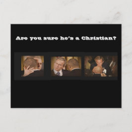 Bist du sicher, dass er ein Christlicher ist? Postkarte
