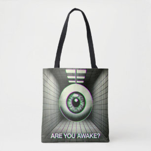 👁️ "Bist du wach?" Weirdcore Tote 👁️