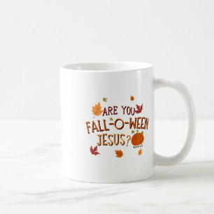 Bist du zwischen Jesus Christlichen Fall Halloween Kaffeetasse