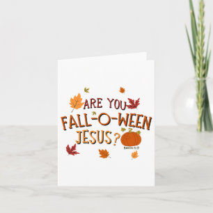Bist du zwischen Jesus Christlichen Fall Halloween Karte