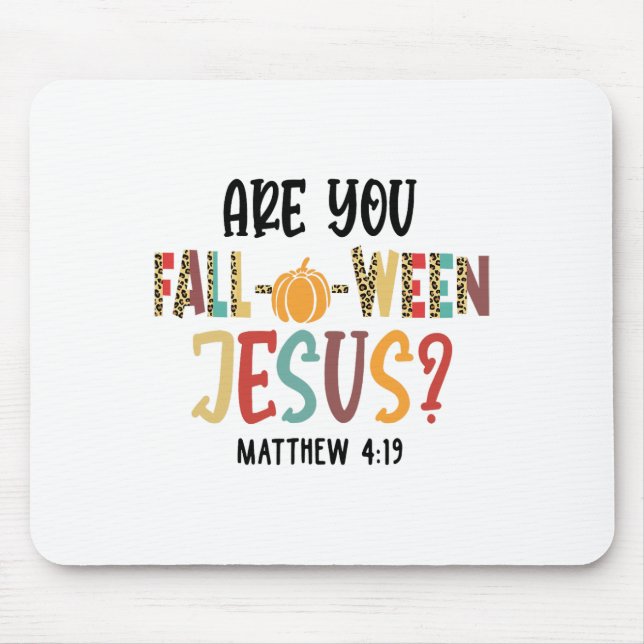 Bist du zwischen Jesus Funny Pumpkin Christlich? Mousepad (Vorne)