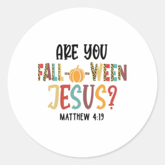 Bist du zwischen Jesus Funny Pumpkin Christlich? Runder Aufkleber
