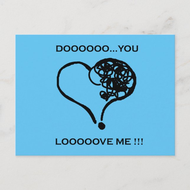 Bist du's? Liebe! Postkarte (Vorderseite)