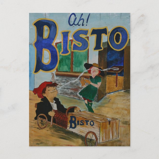 Bisto Vintage Poster Postkarte (Vorderseite)