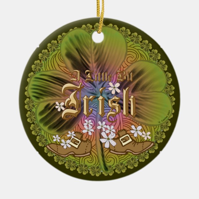 Bit O irische Verzierung Keramikornament (Vorne)