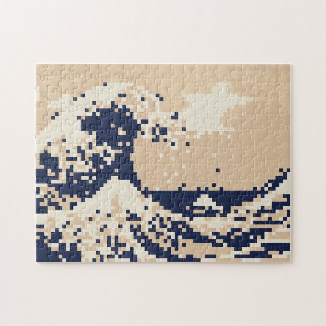 Bit-Pixel-Kunst des Pixel-Tsunami-8 Puzzle (Horizontal)