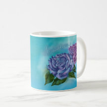 Bitachon Blue Rose Tasse