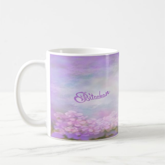 Bitachon Purple Flowers Tasse (Links)