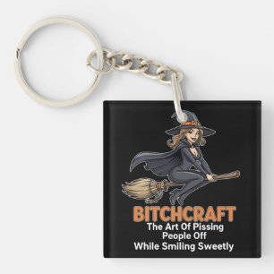 "BITCHCRAFT"   Funny Word Definition Schlüsselanhä Schlüsselanhänger