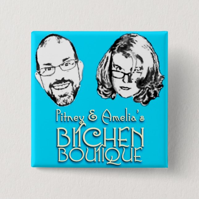 Bitchen Butike-Logo-Quadrat-Knopf Button (Vorderseite)