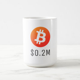 Bitcoin $0,2 Millionen (200 Millionen Dollar) eine Verwandlungstasse