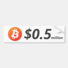 Bitcoin $0,5 Millionen (500 Millionen Dollar) eine Autoaufkleber