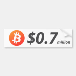 Bitcoin $ 0,7 Mio. (700 Mio. $) eine Million Autoaufkleber