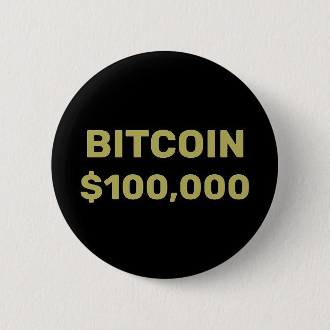 Bitcoin 100000 Feier Button (Vorderseite)