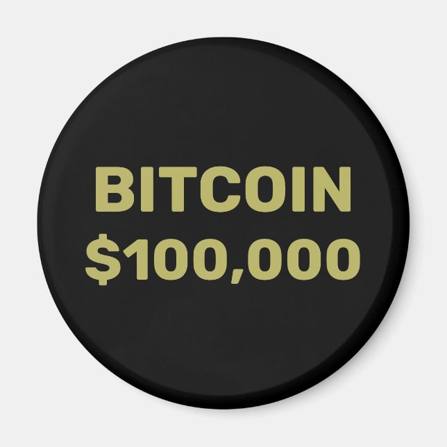 Bitcoin 100000 Feier Magnet (Vorne)