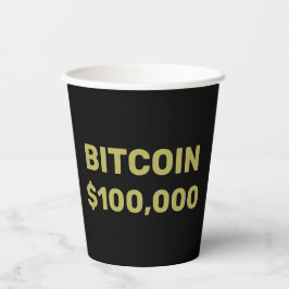 Bitcoin 100000 Feier Pappbecher