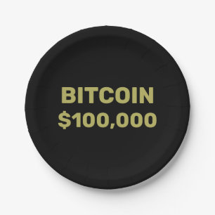 Bitcoin 100000 Feier Pappteller