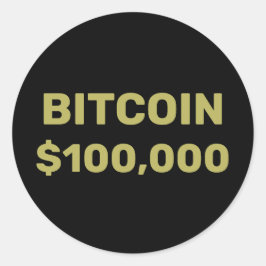 Bitcoin 100000 Feier Runder Aufkleber