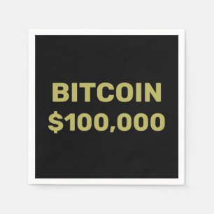 Bitcoin 100000 Feier Serviette