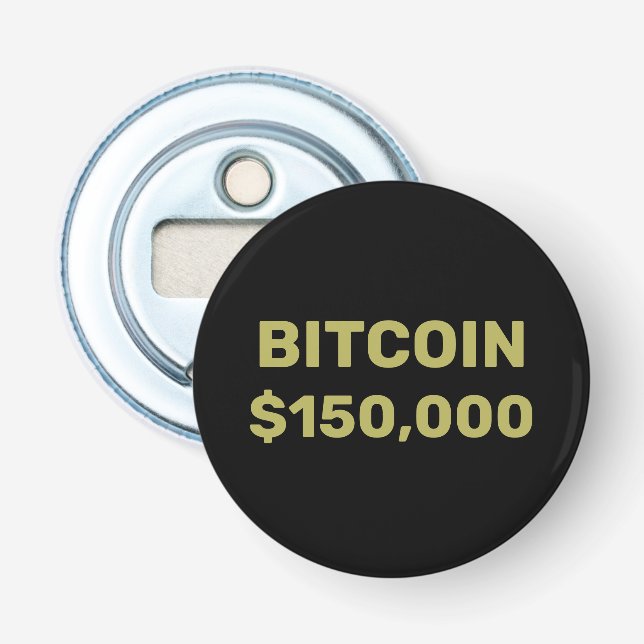 Bitcoin 150000 Feier Flaschenöffner (Vorderseite)