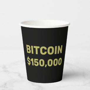 Bitcoin 150000 Feier Pappbecher