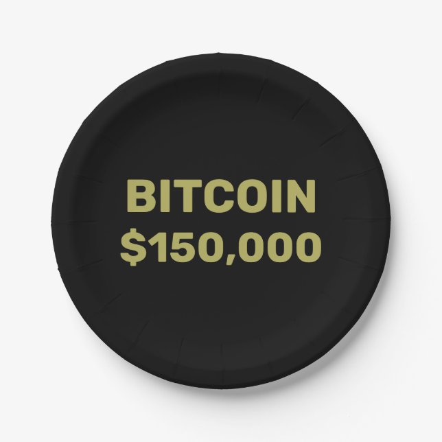 Bitcoin 150000 Feier Pappteller (Vorderseite)