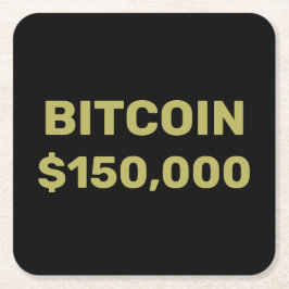 Bitcoin 150000 Feier Rechteckiger Pappuntersetzer