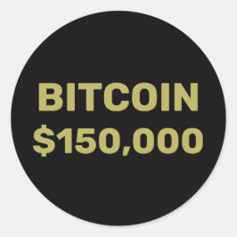 Bitcoin 150000 Feier Runder Aufkleber