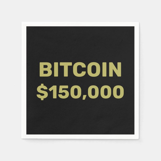 Bitcoin 150000 Feier Serviette (Vorderseite)