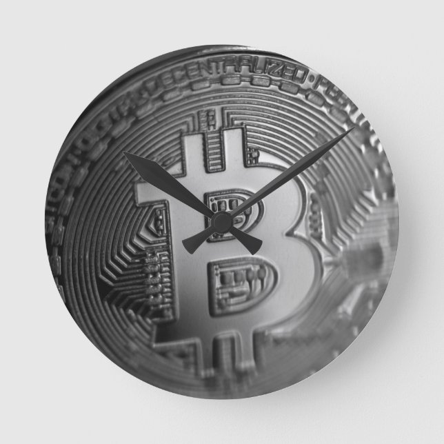 Bitcoin 16 runde wanduhr (Vorderseite)
