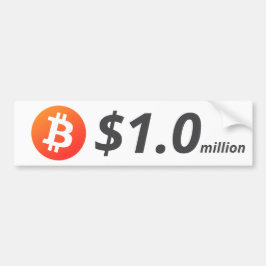 Bitcoin $ 1,0 Millionen (1.000.000 $) eine Million Autoaufkleber
