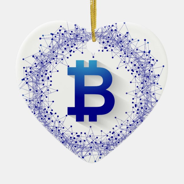 Bitcoin 5 keramikornament (Vorne)