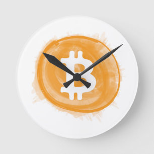 Bitcoin 6 runde wanduhr