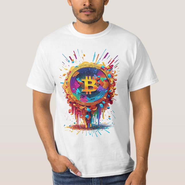 Bitcoin-Abbildung T-Shirt (Vorderseite)
