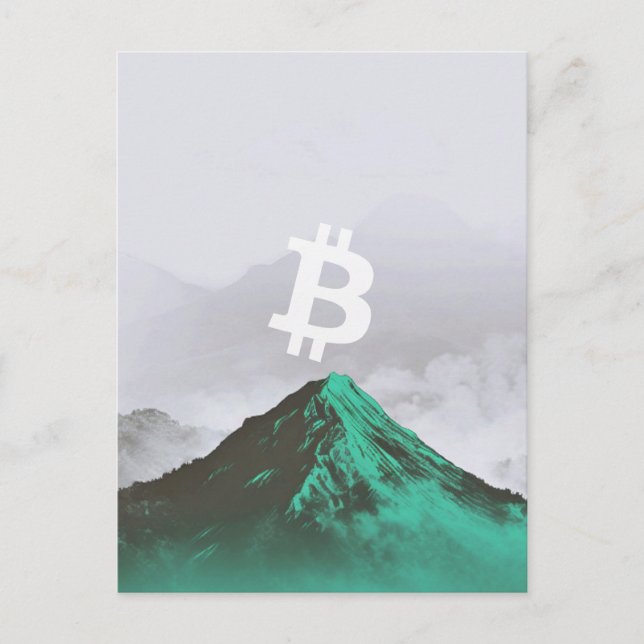Bitcoin Allzeithoch (ATH) Feiertagspostkarte (Vorderseite)