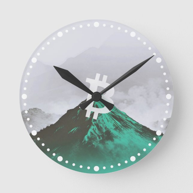 Bitcoin Allzeithoch (ATH) Runde Wanduhr (Vorderseite)