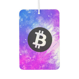 Bitcoin Aquarell (Stil 2 - Miami) Autolufterfrischer