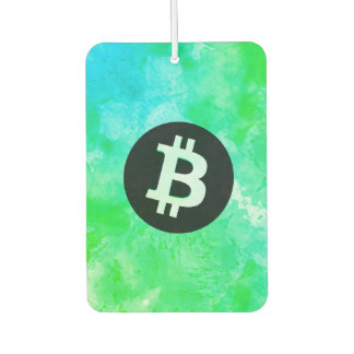 Bitcoin Aquarell (Stil $ - Green Day) Autolufterfrischer