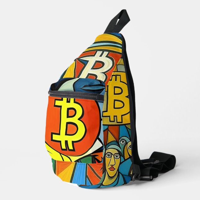 Bitcoin Art Crossbody Bag (Rechte Ecke)