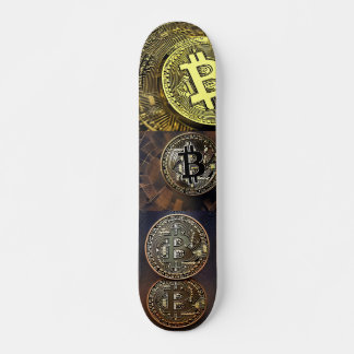 Bitcoin Art Design auf Skateboard