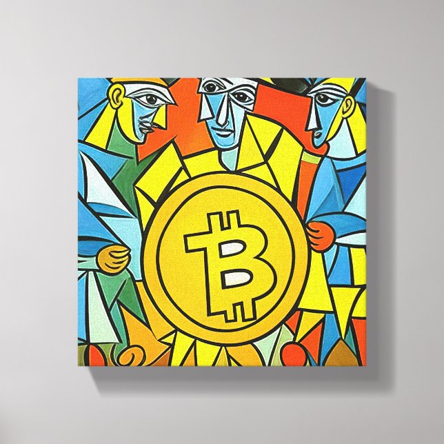 Bitcoin Art Leinwanddruck (Vorderseite)
