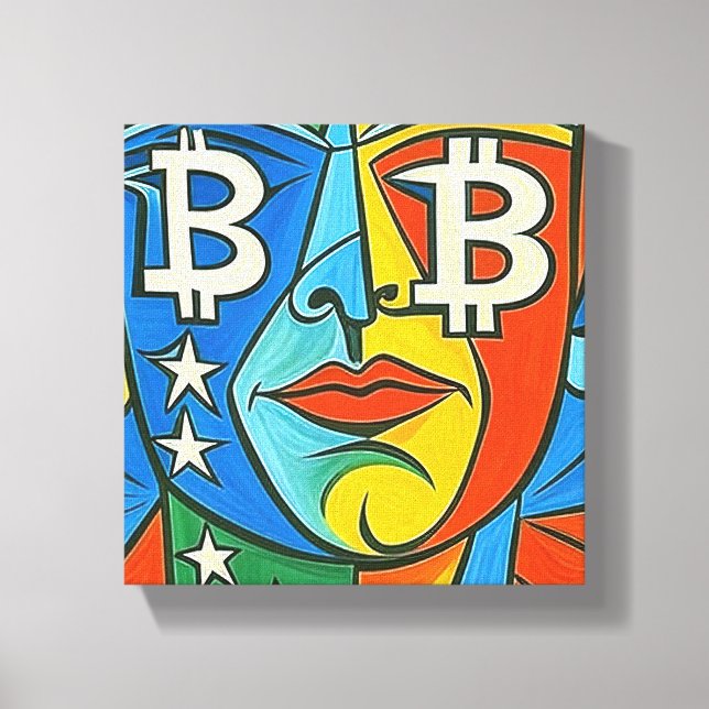 Bitcoin Art Leinwanddruck (Vorderseite)