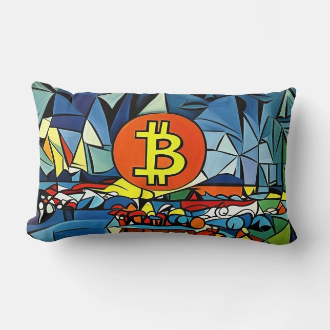 Bitcoin Art Lendenkissen (Vorderseite)