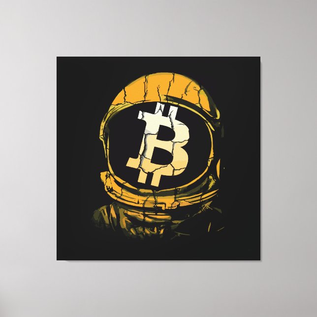 Bitcoin Astronaut-Crypto Astronaut Leinwanddruck (Vorderseite)