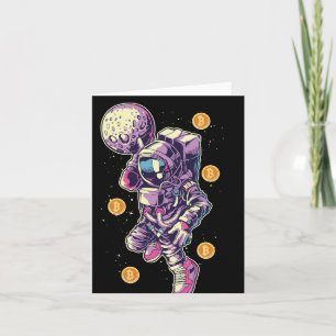 Bitcoin Astronaut zum Mond - Bitcoin Crypto Karte