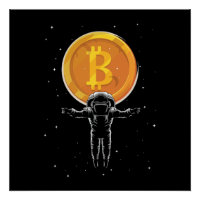 Bitcoin Astronaut zum Mond - Bitcoin Crypto