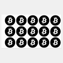 Bitcoin-Aufkleberbogen