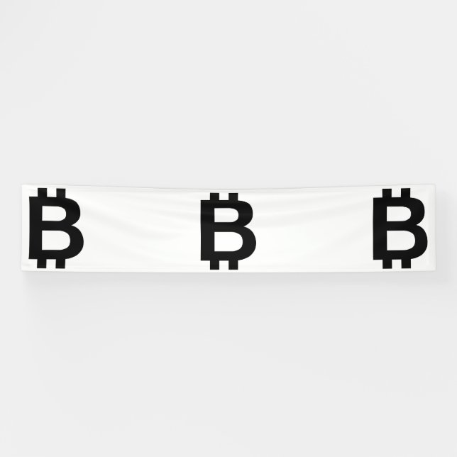 Bitcoin B Bold 2,5x12 Vinyl Banner (Horizontal)